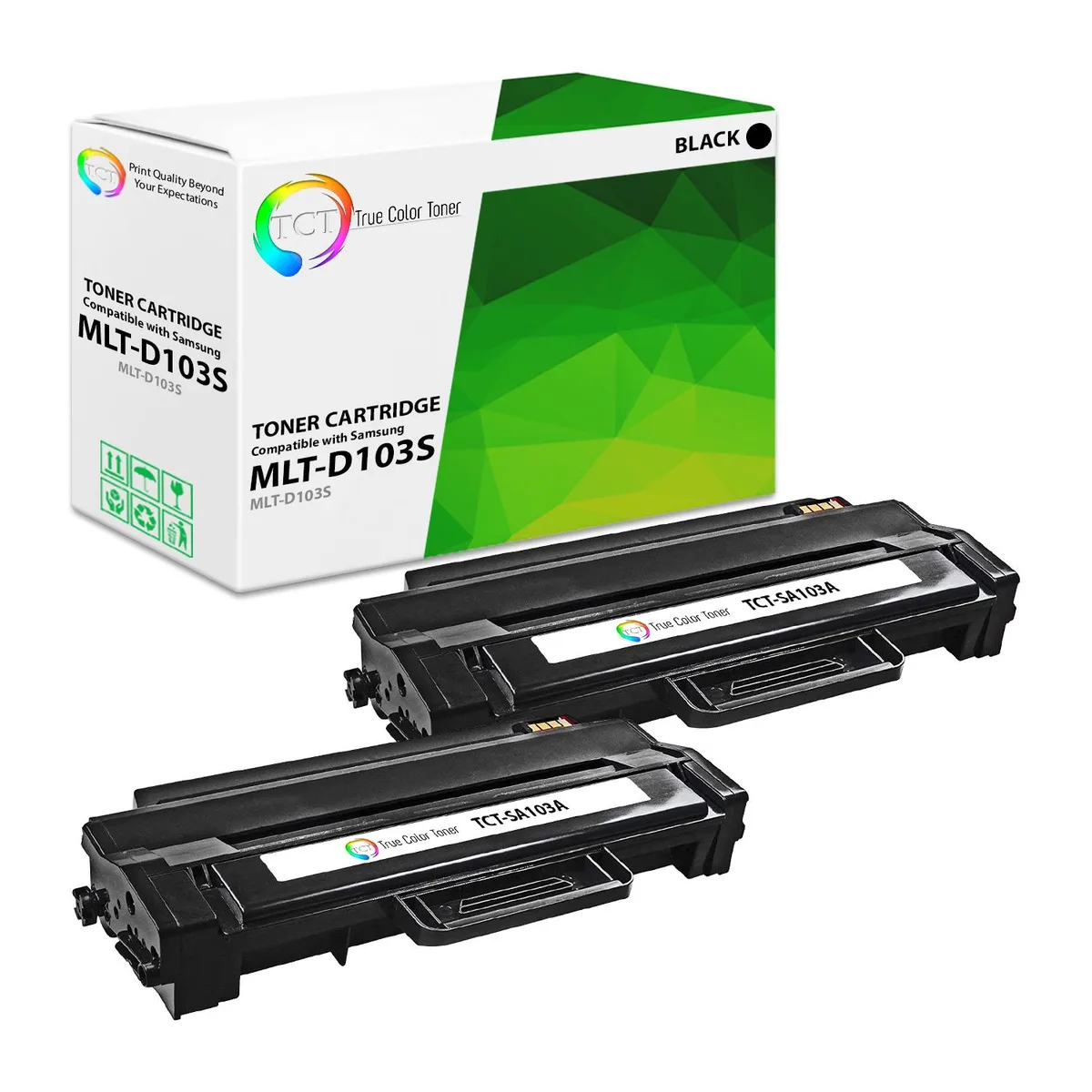 True Color Toner True Color Toner MLT-D103S Black Toner Cartridge 2 Pack 1500 Pages — product photo