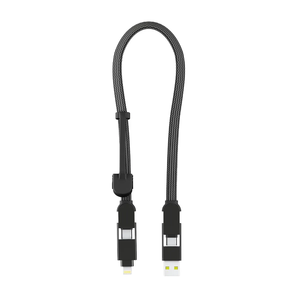 PISKEKAT PISKEKAT 6-in-1 Multi Charging Cable 100W .3m Urban Black — product photo