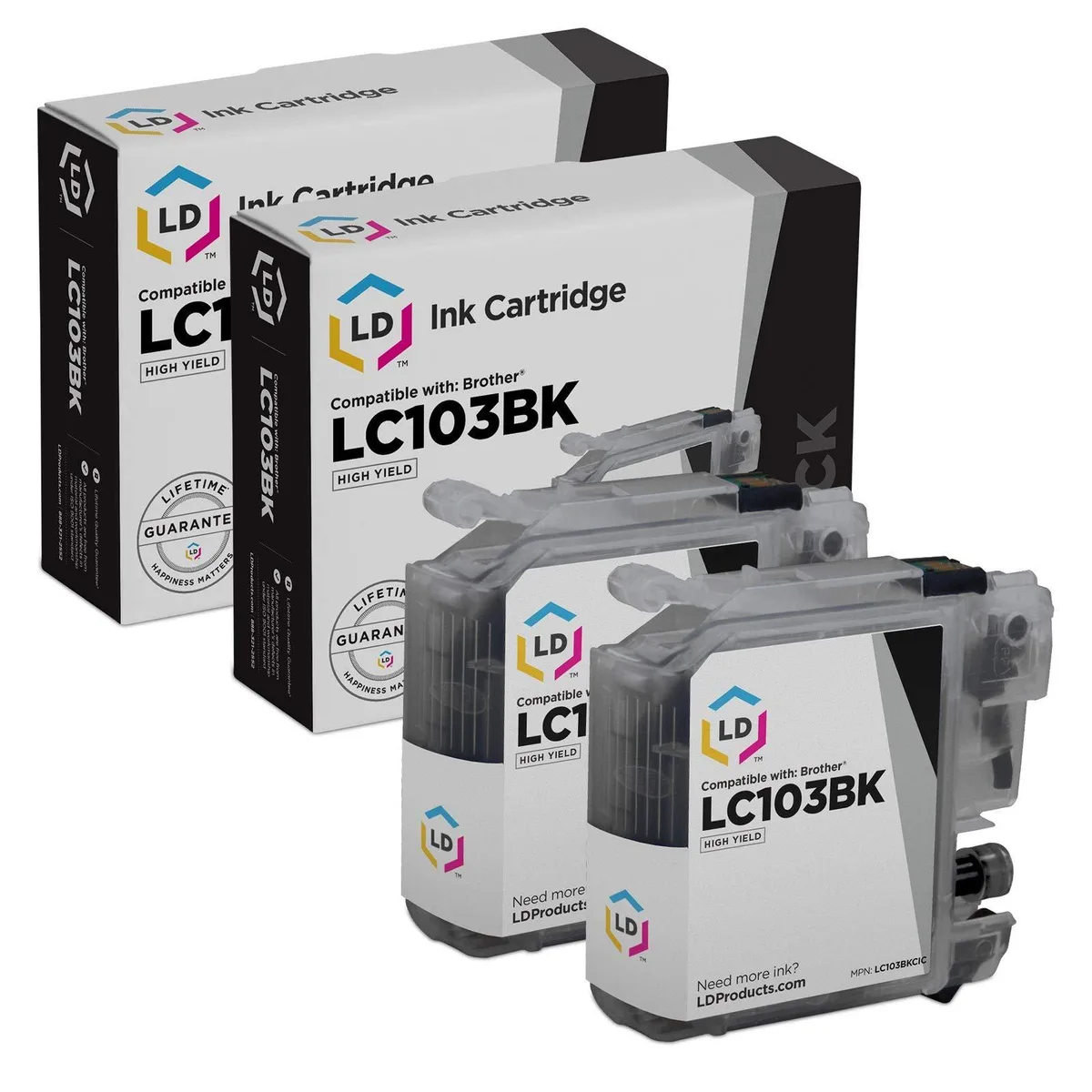 LD Products LD Products HP 410X High Yield Cyan Magenta Yellow 3-Pack toner cartridges — product photo