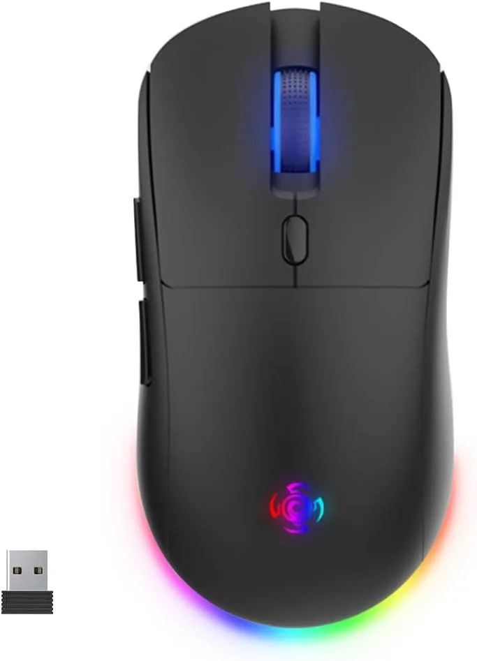 BFKK BFKK Wireless Gaming Mouse Black 4800 DPI 2.4G BT 5.0 3.0 6 Buttons RGB — product photo