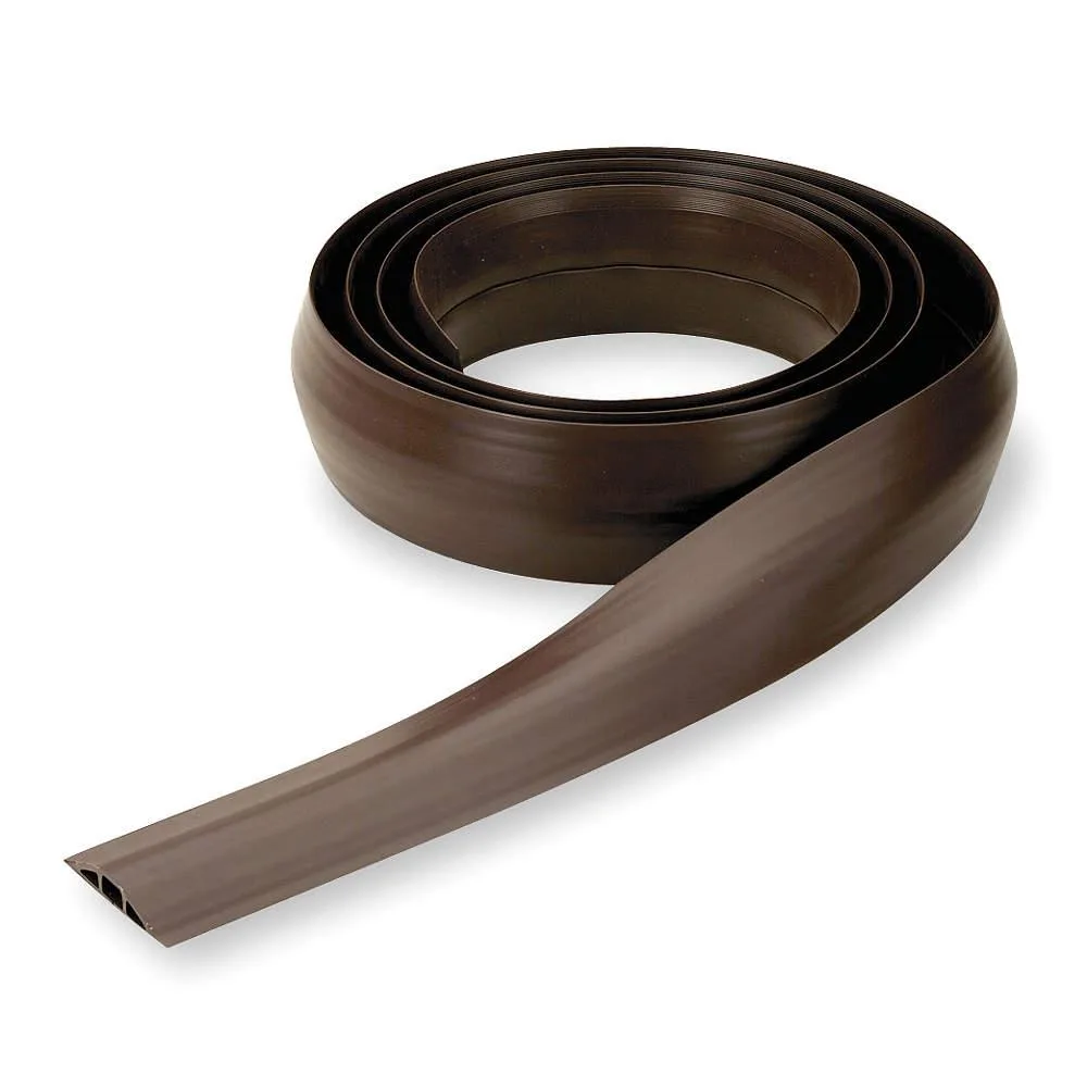 Black PVC cable protector, 5 ft long, smooth finish