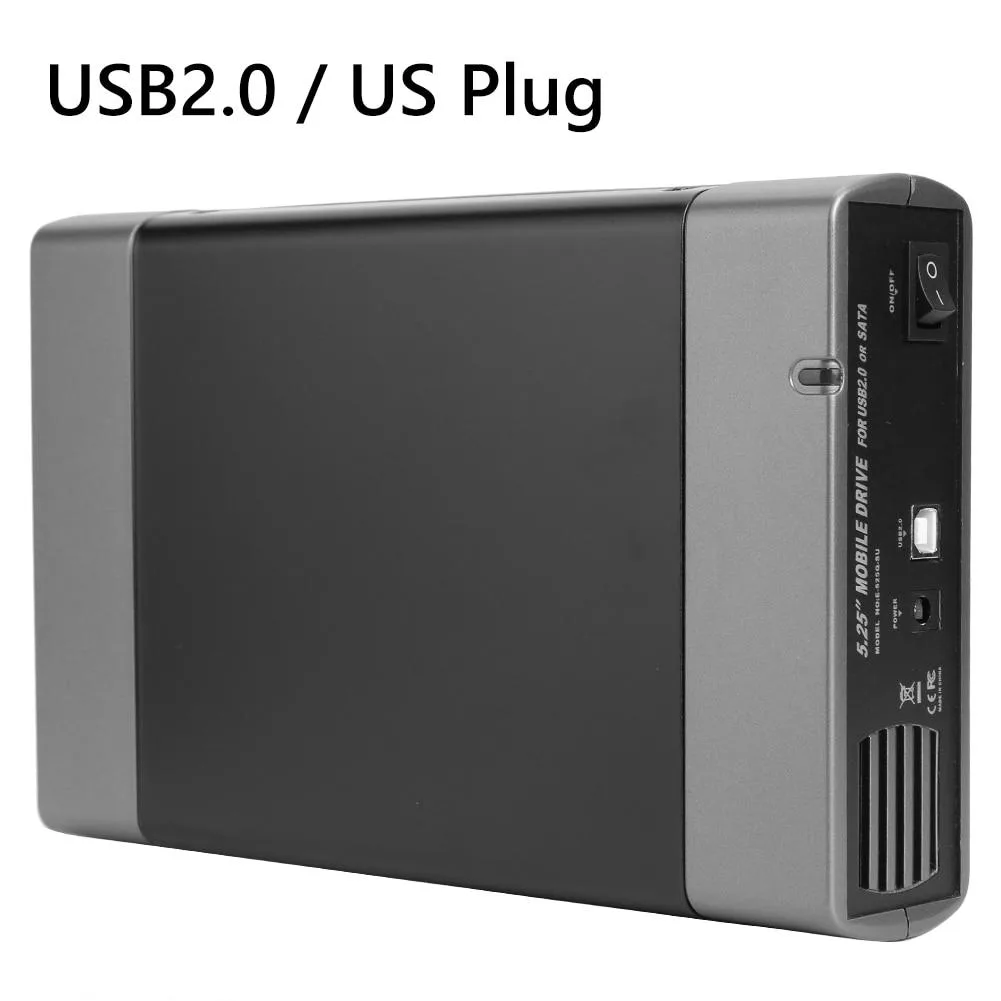 YINGHUA YINGHUA 5.25inch External Hard Drive Case USB 3.0/2.0 SATA (US Plug) — product photo