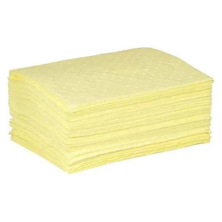 Condor CONDOR 35ZP97 Sorbent Pad 7 gal 15x19 in Harsh Chemicals Yellow — product photo