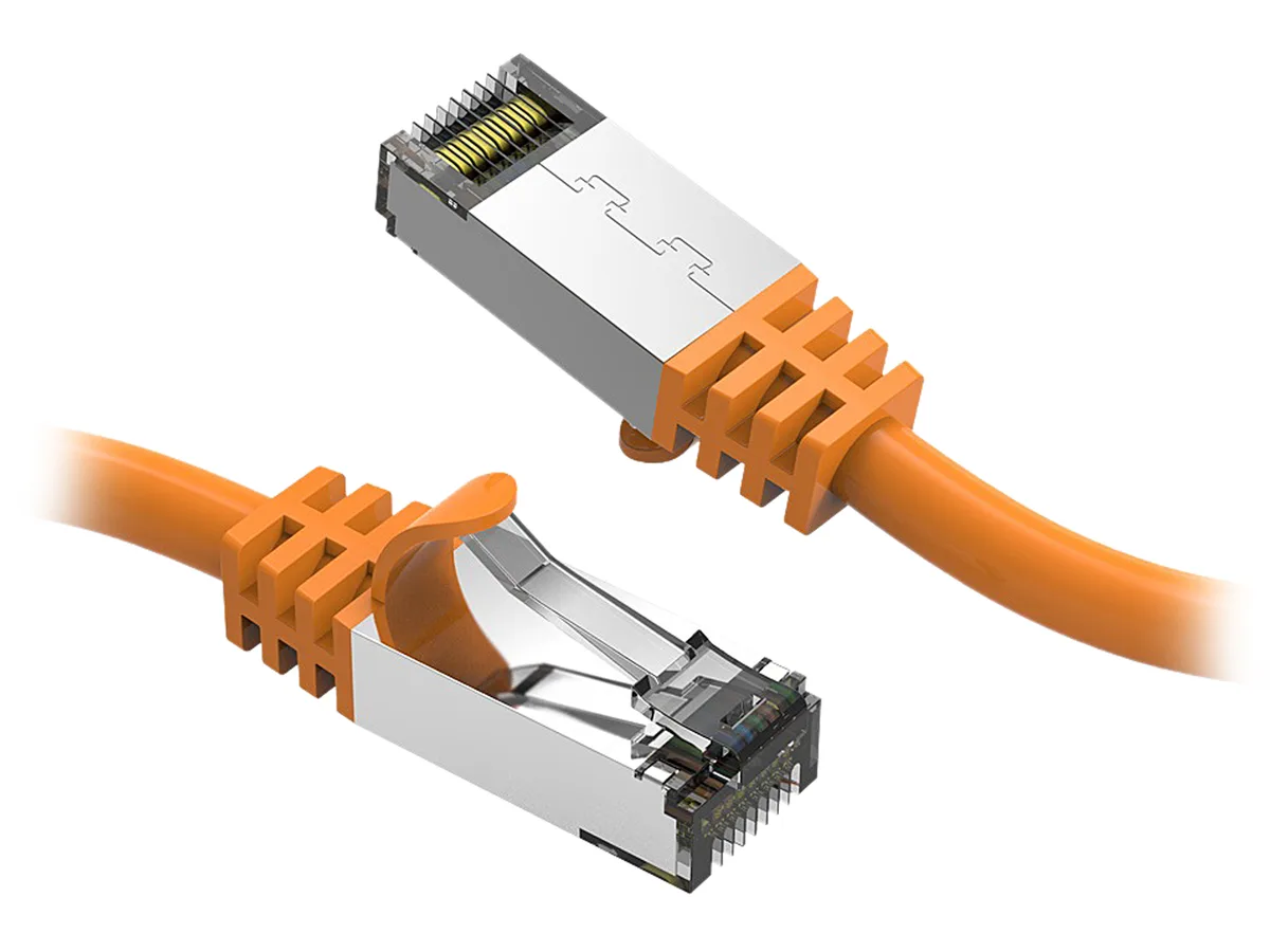 Nippon Labs Nippon Labs 60CAT8-1-26OR Cat8 network ethernet cable 1 ft orange 26 AWG 2000 MHz 40Gbps — product photo