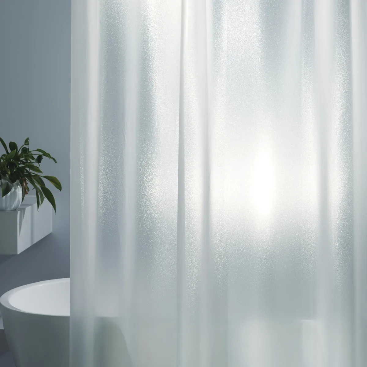  Swanstone Starry Glitter Shower Curtain Liner 72×72 — product photo