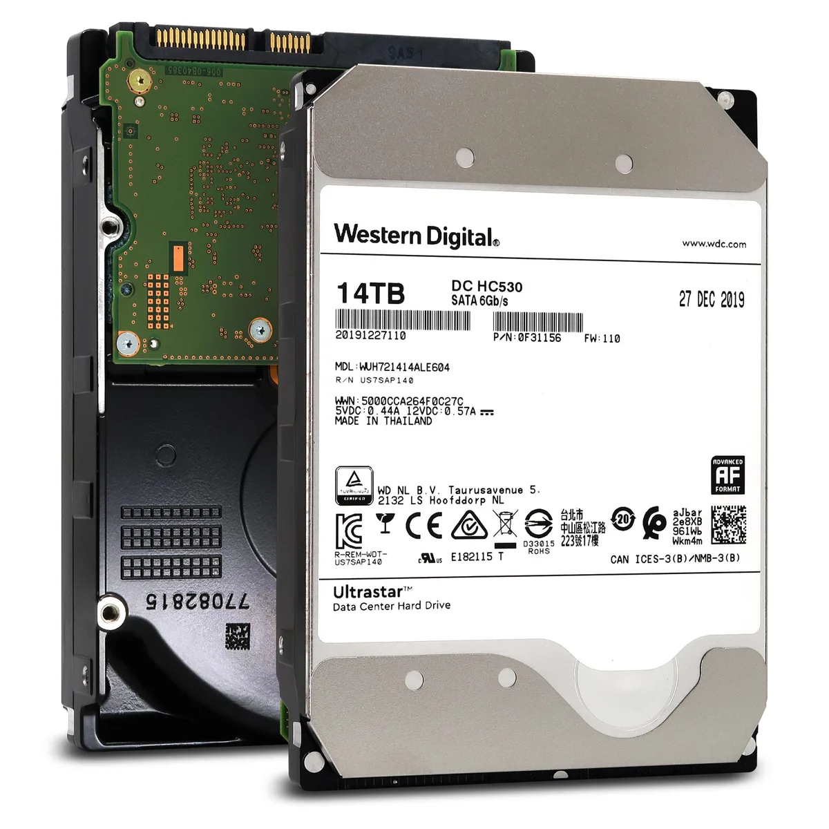 Western Digital Western Digital Ultrastar DC HC530 14TB SATA 3.5" internal hard drive — product photo