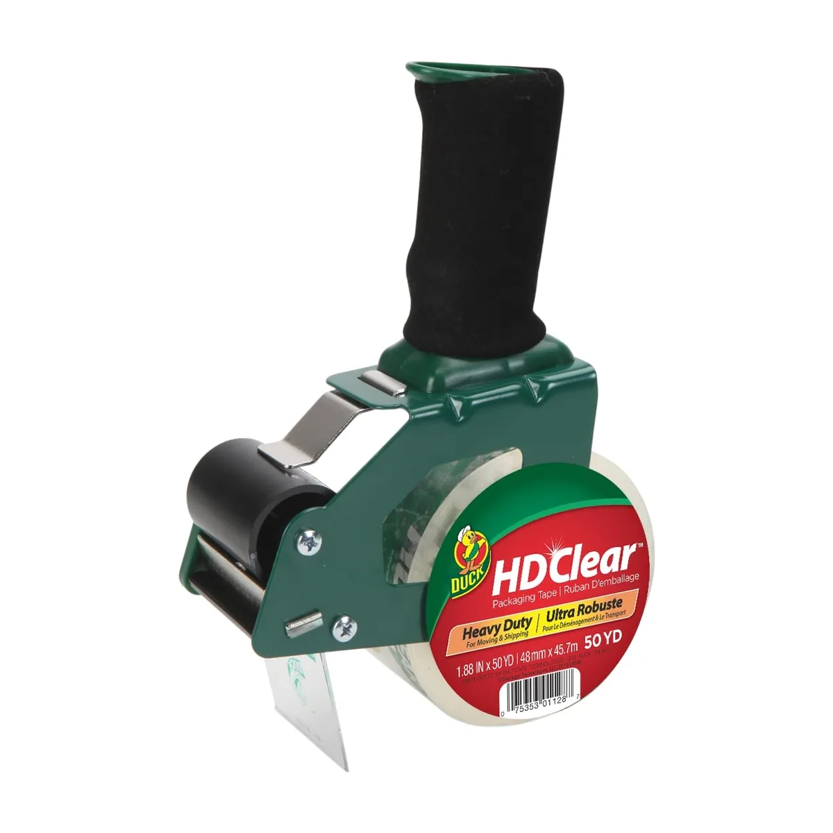Duck HD Clear Packaging Tape with Dispenser 1.88 in x 50 yd 2.6 mil (287398) — product photo