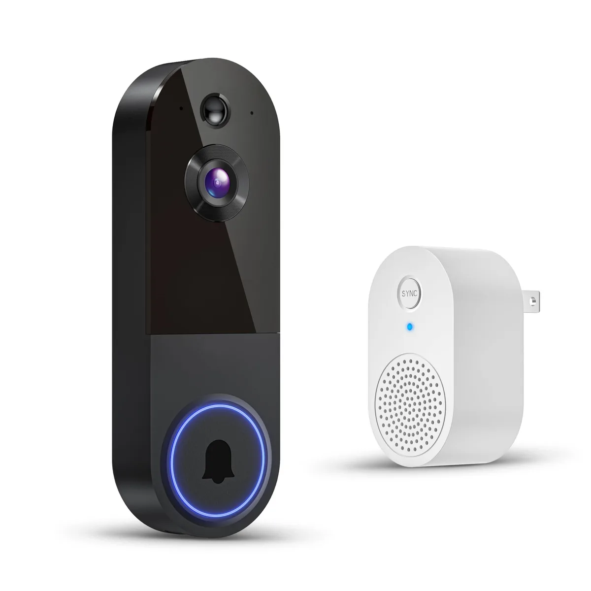 DJI T52 wireless video doorbell camera with indoor receiver, white finish