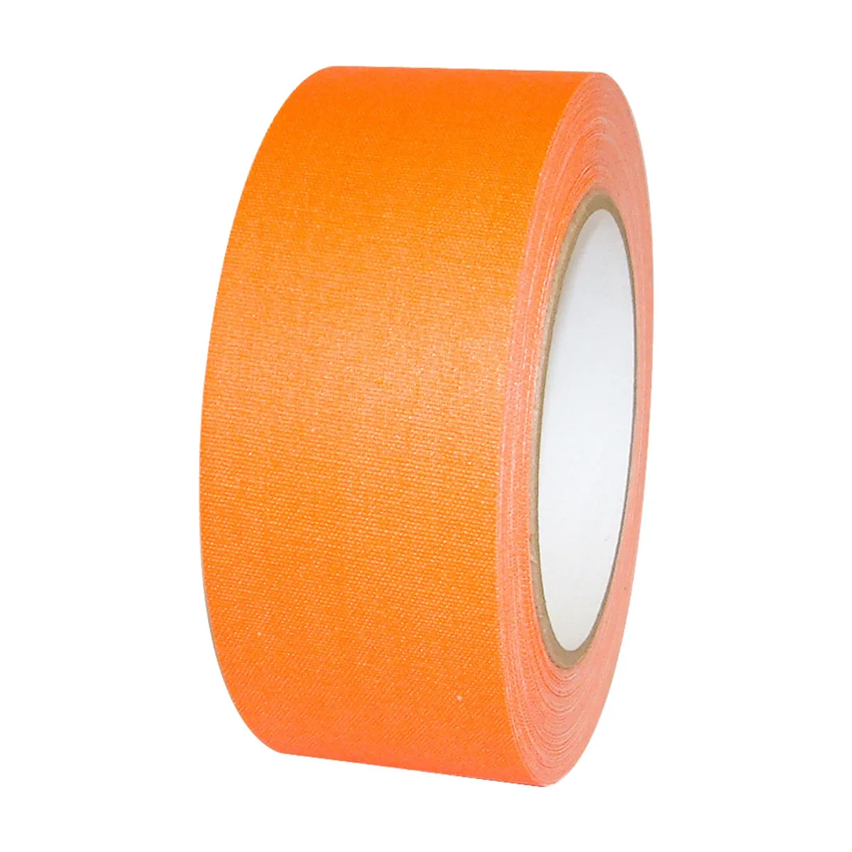 Roll of fluorescent orange cloth tape, matte finish, 48mm wide, 75ft length