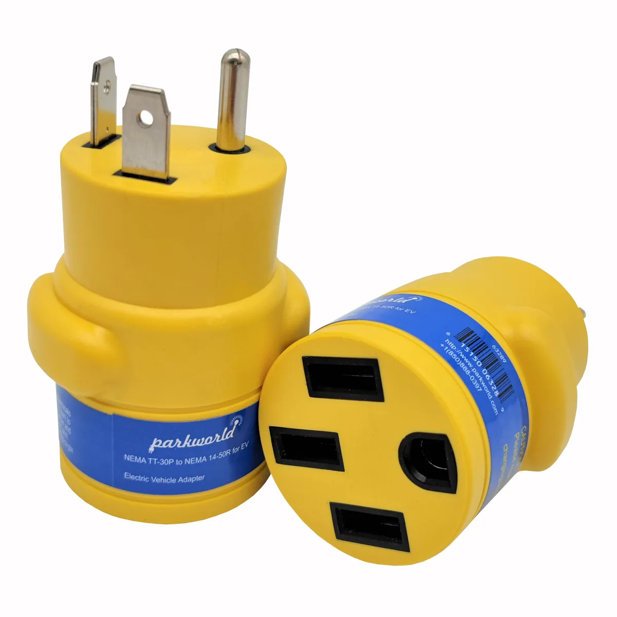 Parkworld Parkworld 63289 EV Adapter TT-30P to 14-50R 30A 125V Yellow — product photo