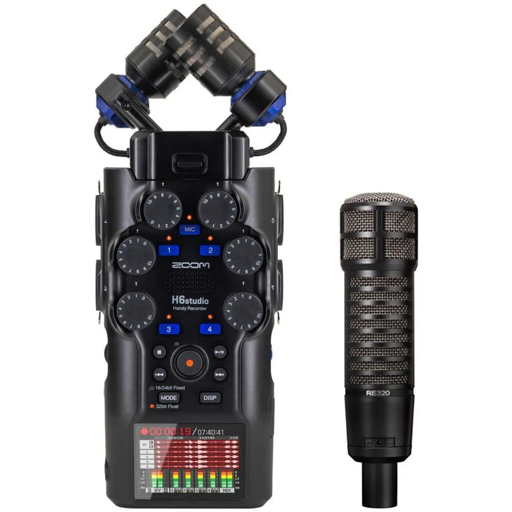 Zoom Zoom H6studio 6-Track Recorder Bundle with Electro-Voice RE320 Microphone — product photo