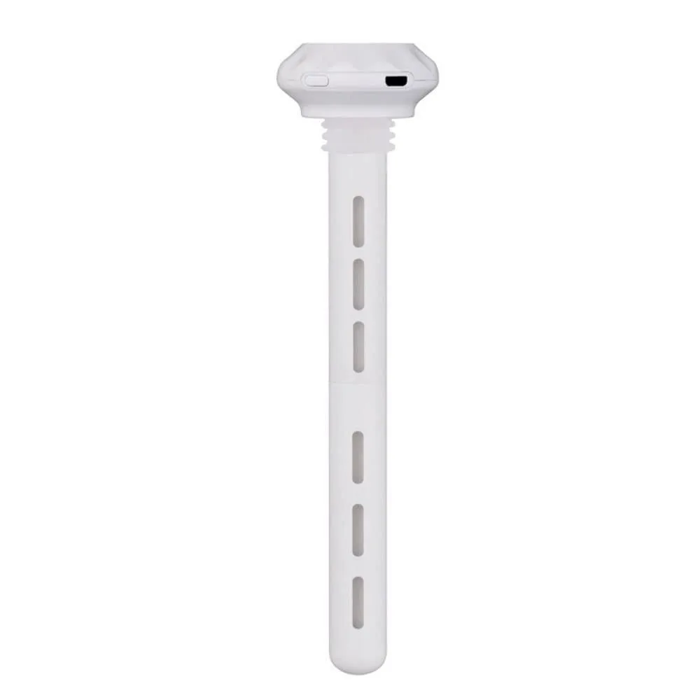 White USB mini humidifier with adjustable silicone tube and cotton cores