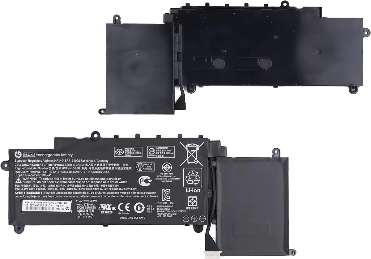 NShi NShi PS03XL 3780mAh 43Wh 11.4V laptop battery — product photo