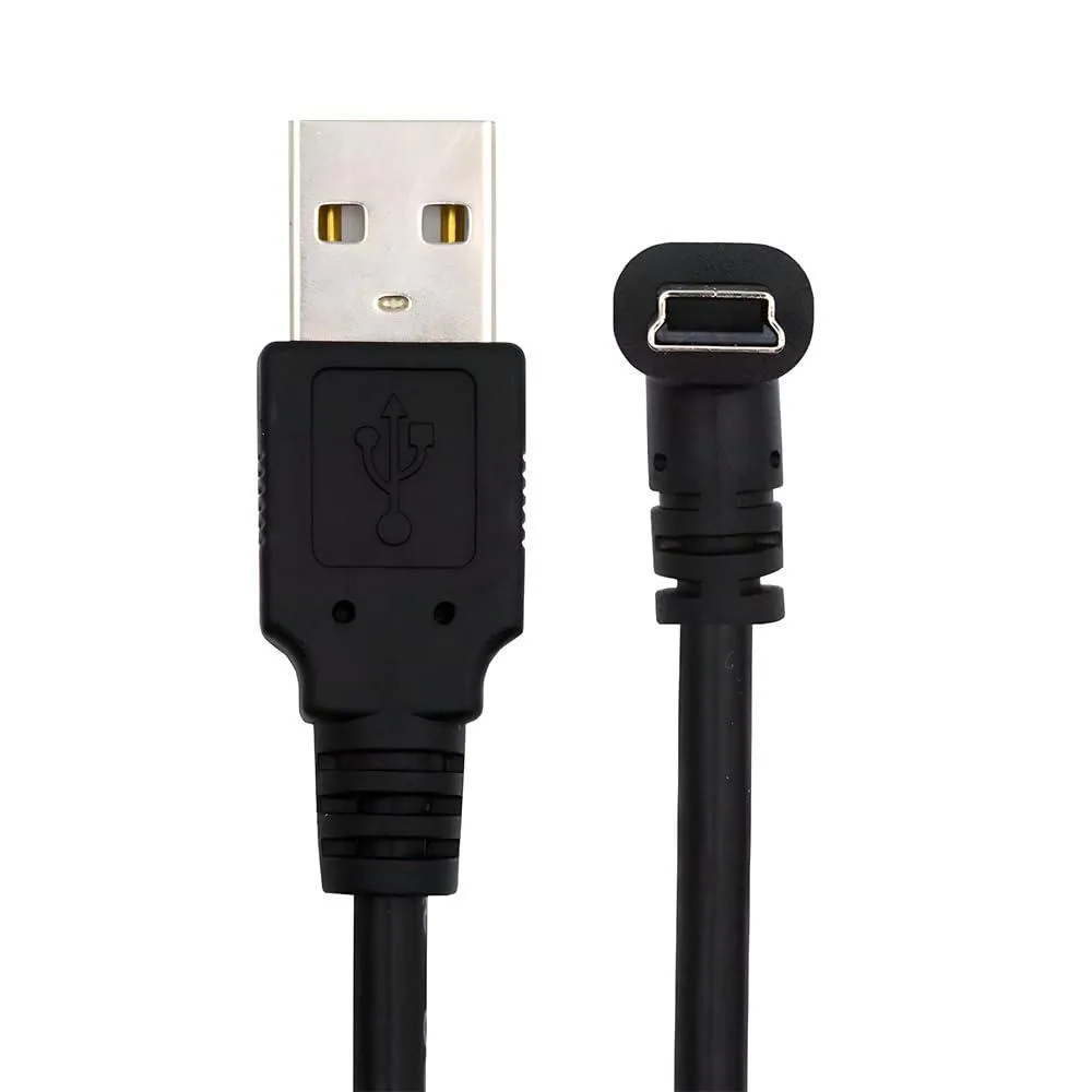 LORDWORLD LORDWORLD USB 2.0 Mini-B 5-Pin 90° Angled to Type-A Cable 150cm — product photo