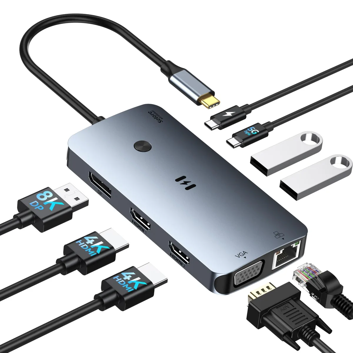  Selore&amp;S-Global SEUC0554 10-in-1 USB-C Docking Station — product photo