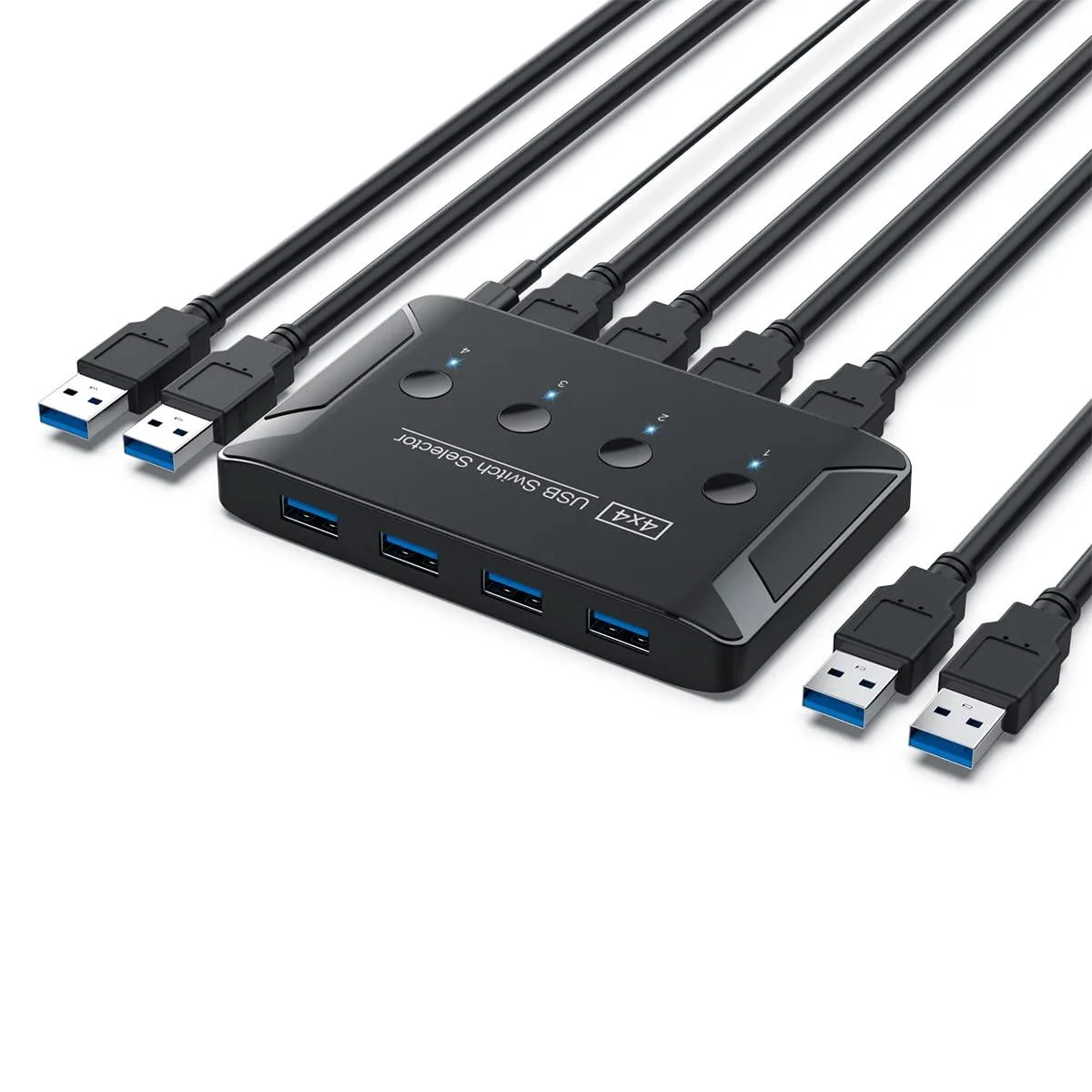 FOCUSTEC FOCUSTEC 4-Port USB 3.0 KVM Switch (4 Computers, 4 Devices) — product photo