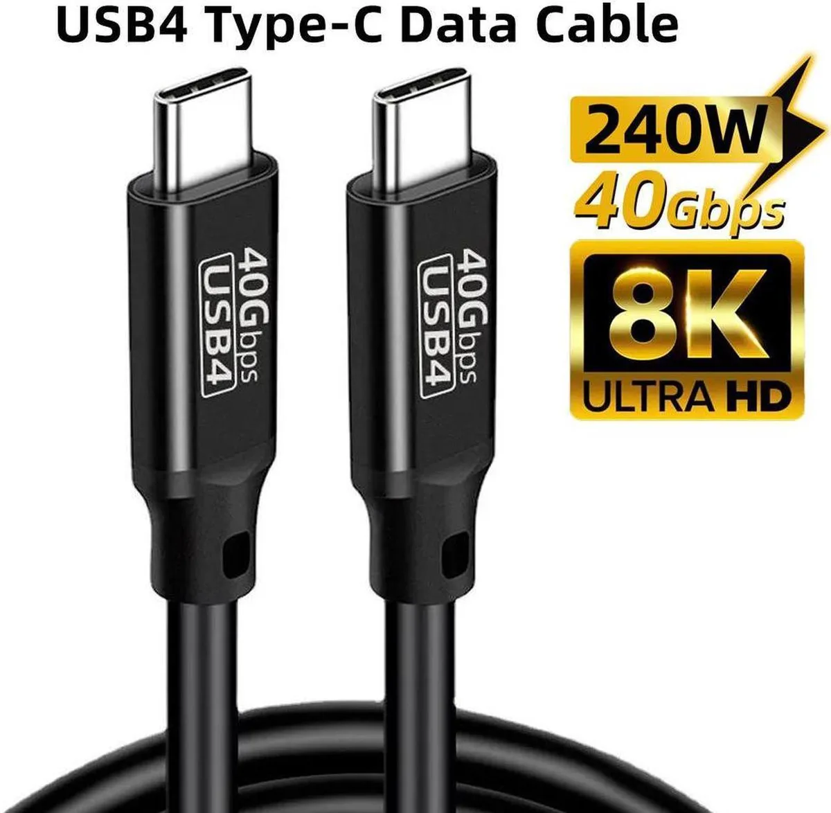 Vszerda Vszerda 8K USB4 cable 1.6ft 40Gbps 240W PD 3.1 — product photo