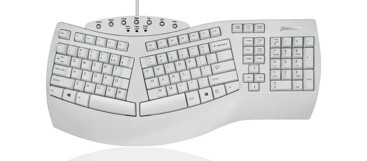 Perixx Perixx PERIBOARD-512W White Ergonomic Split Keyboard — product photo