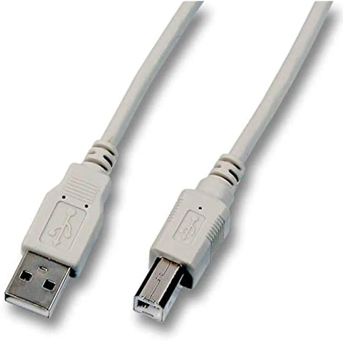 AllAmericanEssential AllAmericanEssential USB 2.0 A to B Male/Male Cable 1.8 m Grey — product photo