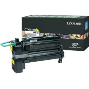 Lexmark yellow toner cartridge in sealed box