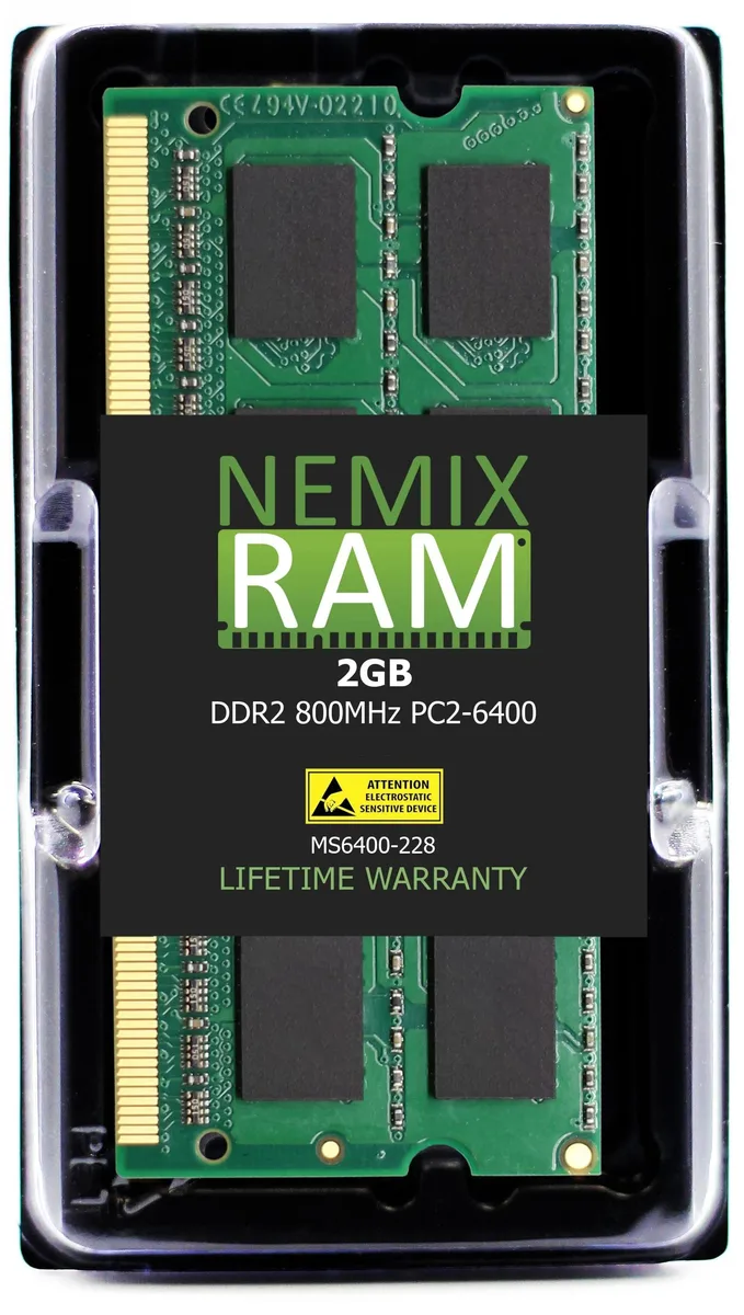 NEMIX RAM NEMIX RAM 2GB DDR2 800MHz PC2-6400 CL6 1.8V SODIMM — product photo