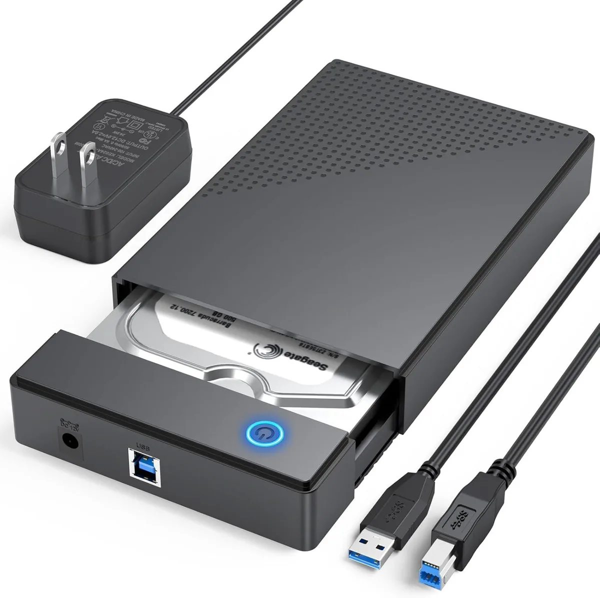 AUTYUE AUTYUE 3.5 2.5 inch SATA Hard Drive Adapter USB 3.0 18TB UASP 12V 2A — product photo