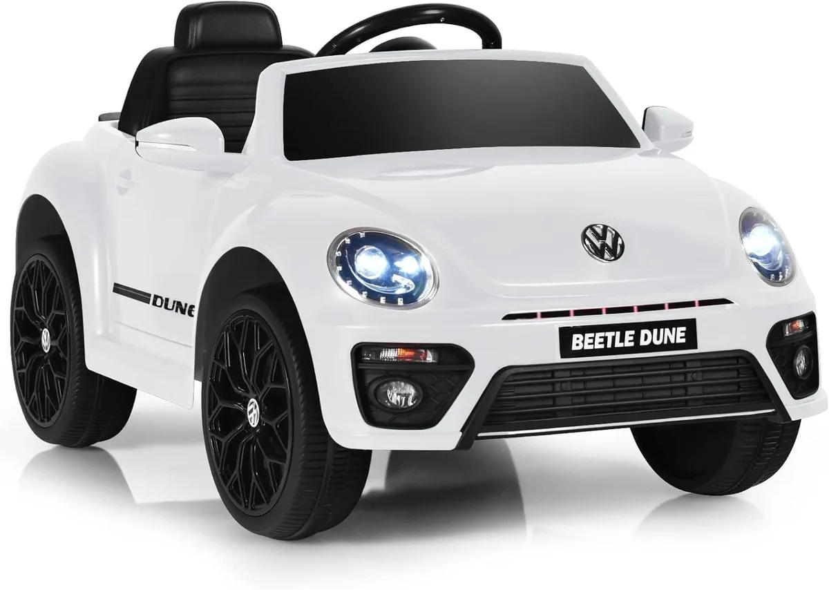 usbroway usbroway 12V Licensed Volkswagen Beetle Ride-on Car White — product photo