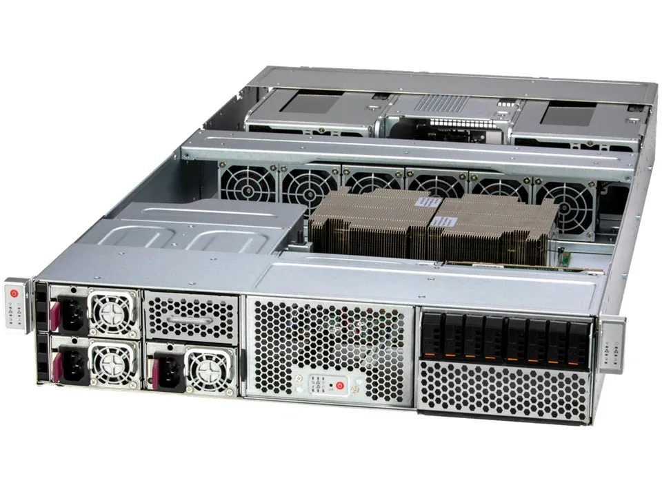 Supermicro Supermicro ARS-221GL-NR-OTO-70 2U rack server Grace Superchip 480GB LPDDR5X 2x H100 NVL 94GB 3.84TB+960GB SSD — product photo