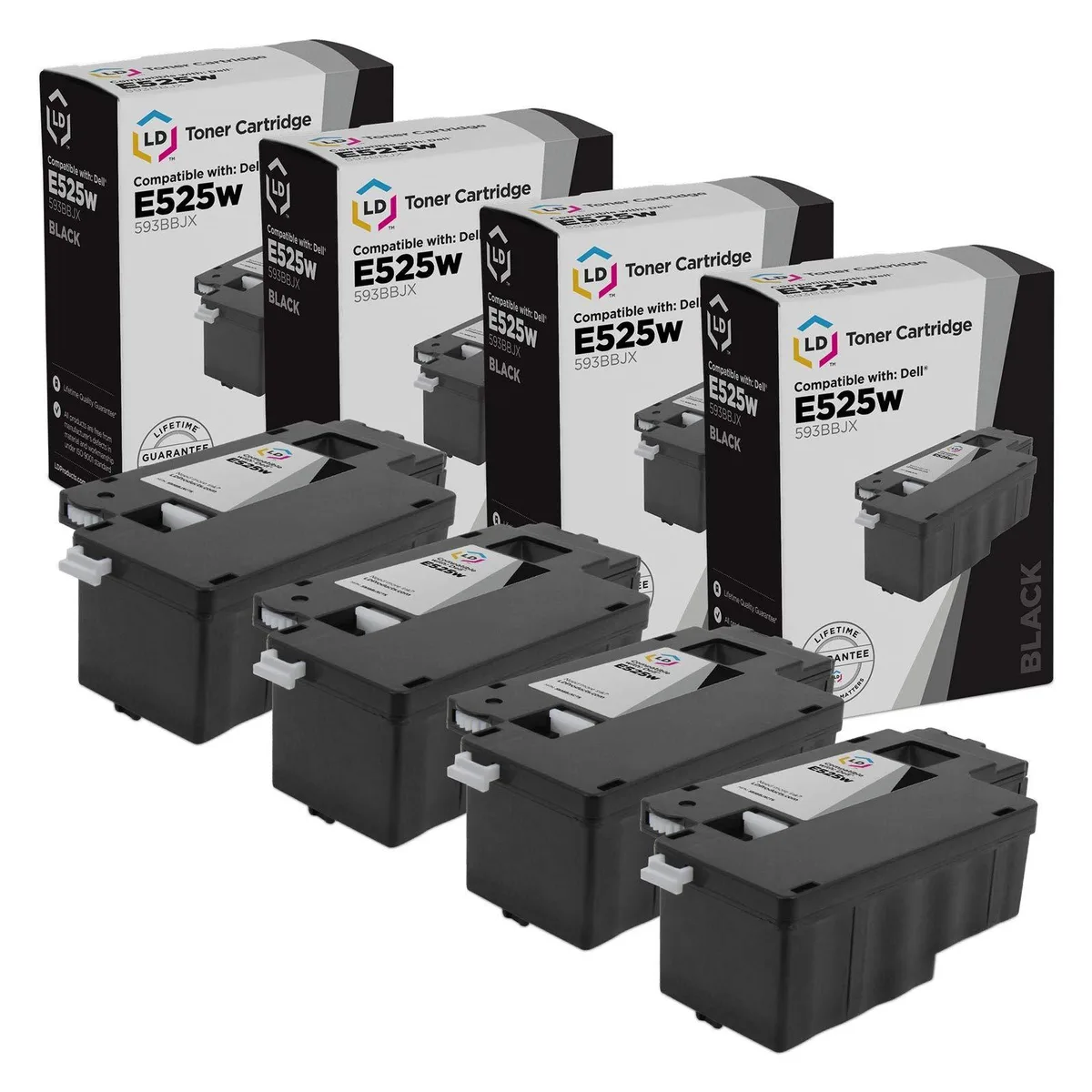 LD Products LD Products 593-BBJX DPV4T Black Toner Cartridge 4-Pack 2000 Page Yield — product photo