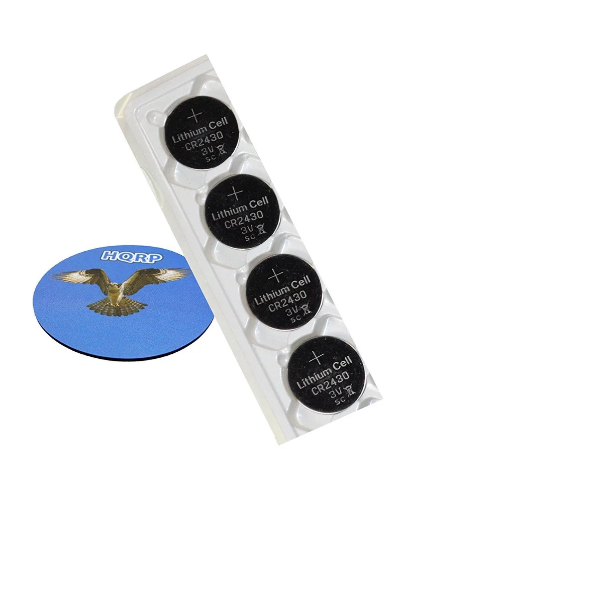 HQRP HQRP 4-Pack Lithium Coin Cell Battery 3V with Coaster — product photo