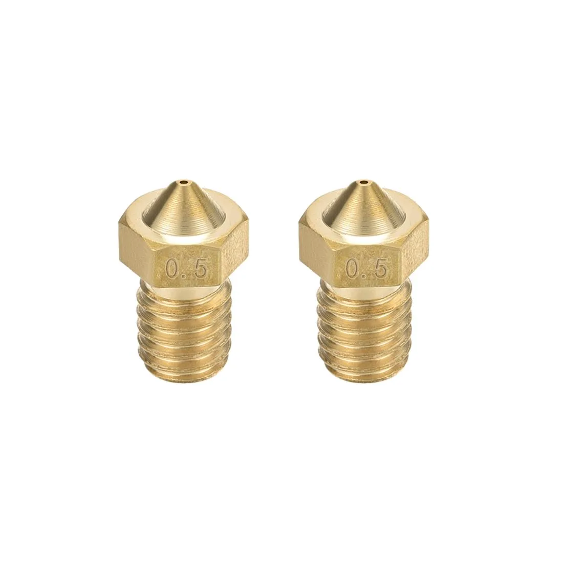 Unique-Bargains Unique-Bargains 0.5mm Brass Nozzle V6 M6 1.75mm 2pcs — product photo