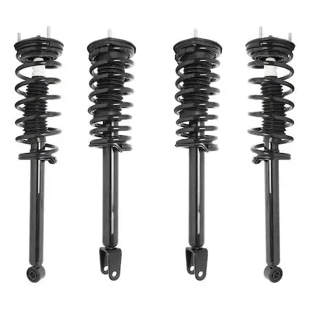Unity front and rear complete strut kit, four assembled units, black metal finish
