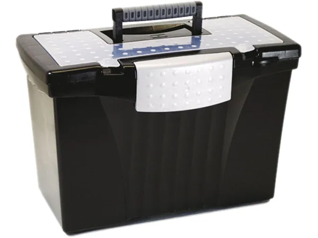 Storex Storex 61510U01C Portable File Storage Box Letter/Legal Black — product photo