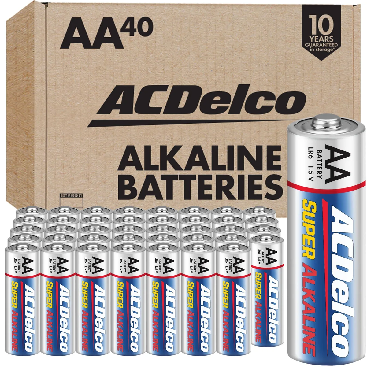 No Sew No Sew ACDelco AA Batteries 40 Count 1.5V 2600mAh — product photo