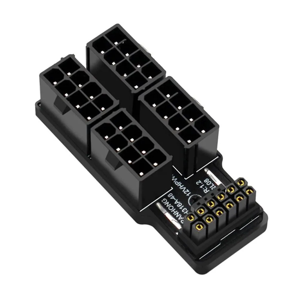 LORDWORLD LORDWORLD 12VHPWR ATX 3.0 PCI-E 5.0 12+4 Pin to Four 8-Pin 90 Degree Adapter — product photo
