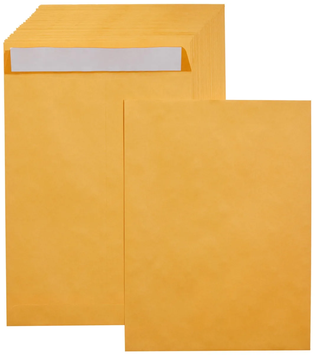  Amazon Basics AMZP13 Envelopes 9 x 12 in Brown Kraft 100-Pack Peel and Seal — product photo