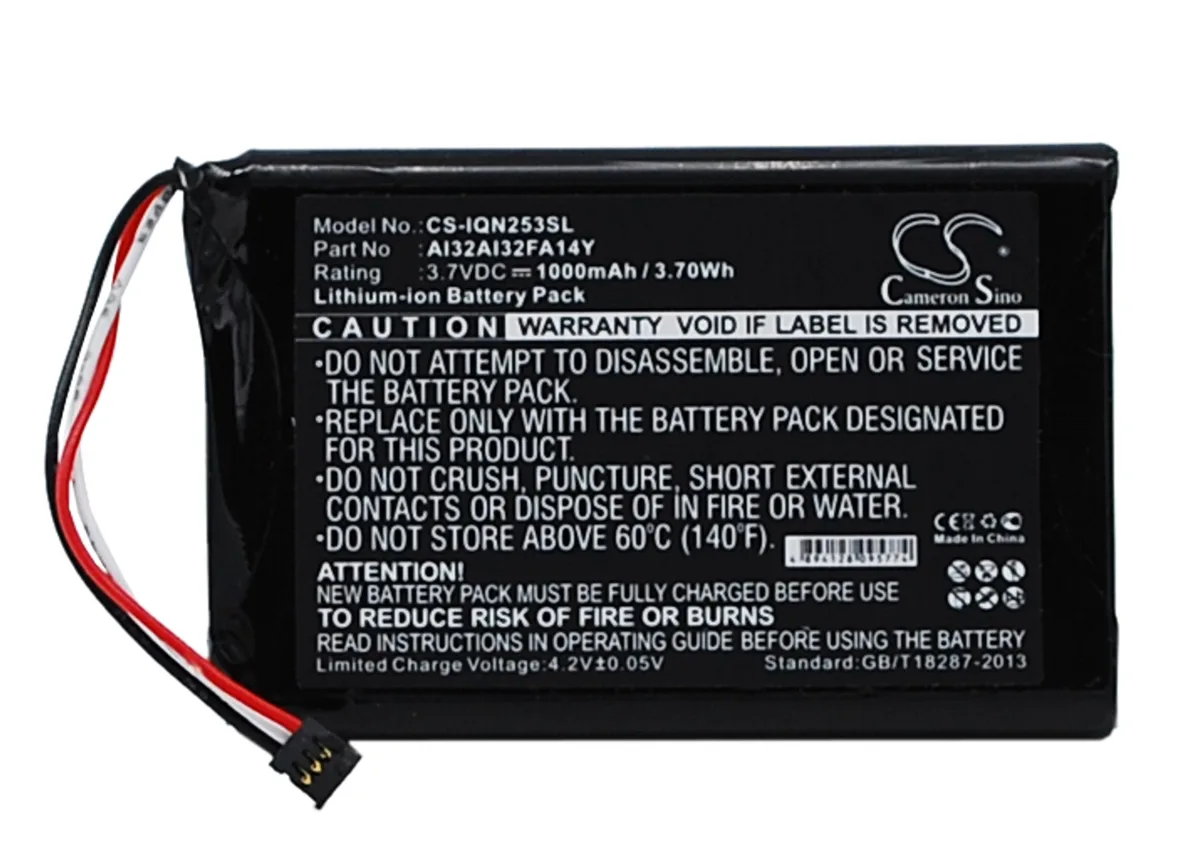 Estry Estry Replacement Battery 1000mAh 3.7V for Garmin Nuvi 2539 2559 2589 2597 2599 AI32AI32FA14Y — product photo