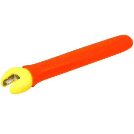 Gray Tools 10mm insulated open-end wrench with orange and yellow safety layers