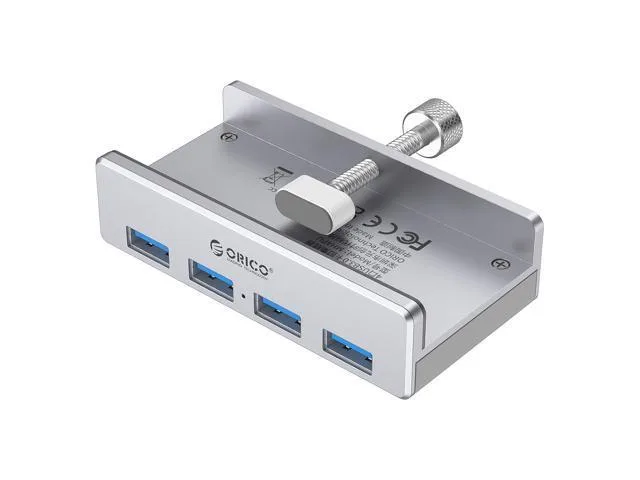 LORDWORLD LORDWORLD USB 3.0 4-Port Clamp Hub 4.92 ft Silver — product photo