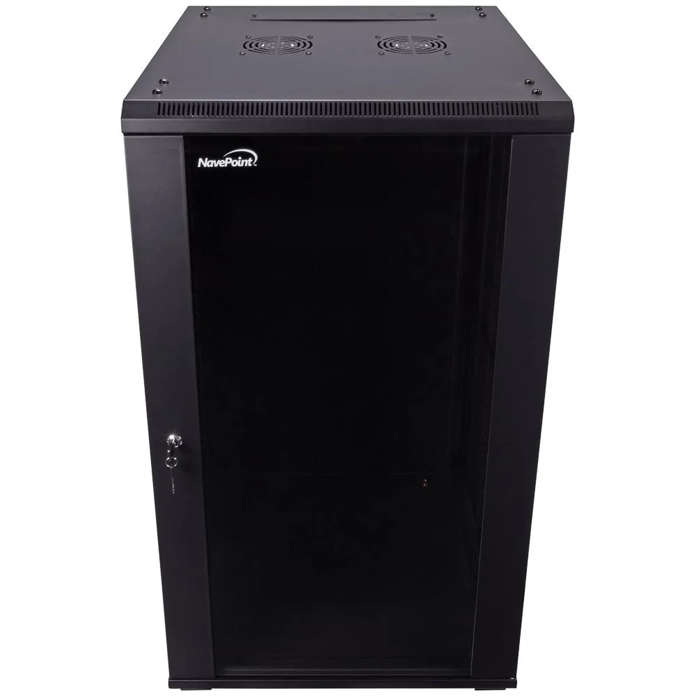 NavePoint NavePoint 22U Server Rack 600mm Depth Casters Fans — product photo