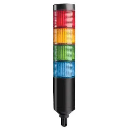 Dayton Dayton 26ZT24 Tower Light Assembly Red Yellow Green Blue 24V AC/DC 80 FPM — product photo