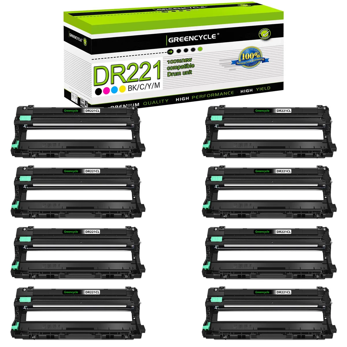 GREENCYCLE GREENCYCLE DR221CL 8-pack toner cartridge 15000 pages — product photo
