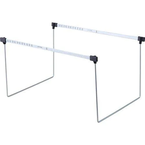 Two stainless steel frames for letter hanging files