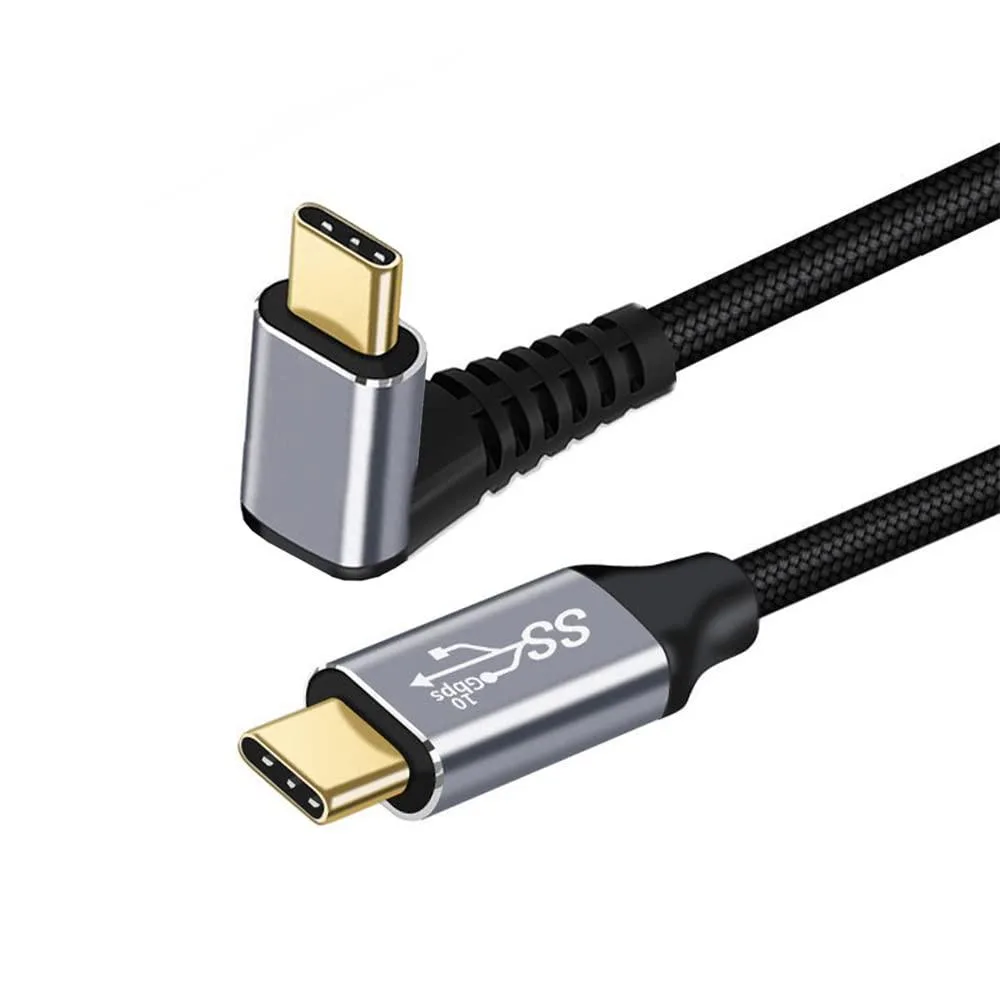 Fervit Fervit USB C Cable 90 Degree Angled Male to Male 3.1 10Gbps 100W 50CM — product photo