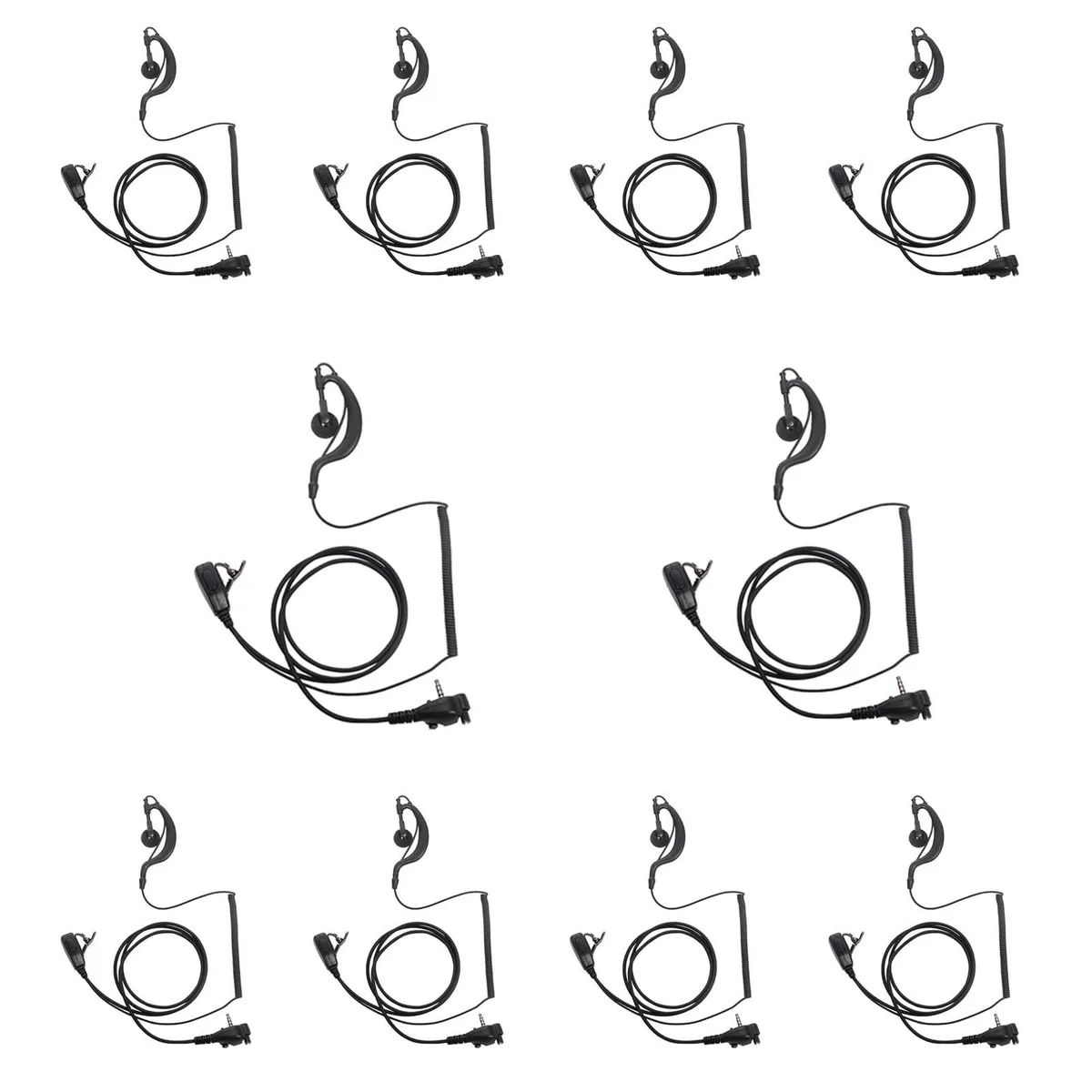 Batianda Batianda G-Shape Earpiece with PTT Mic 10 Pack — product photo