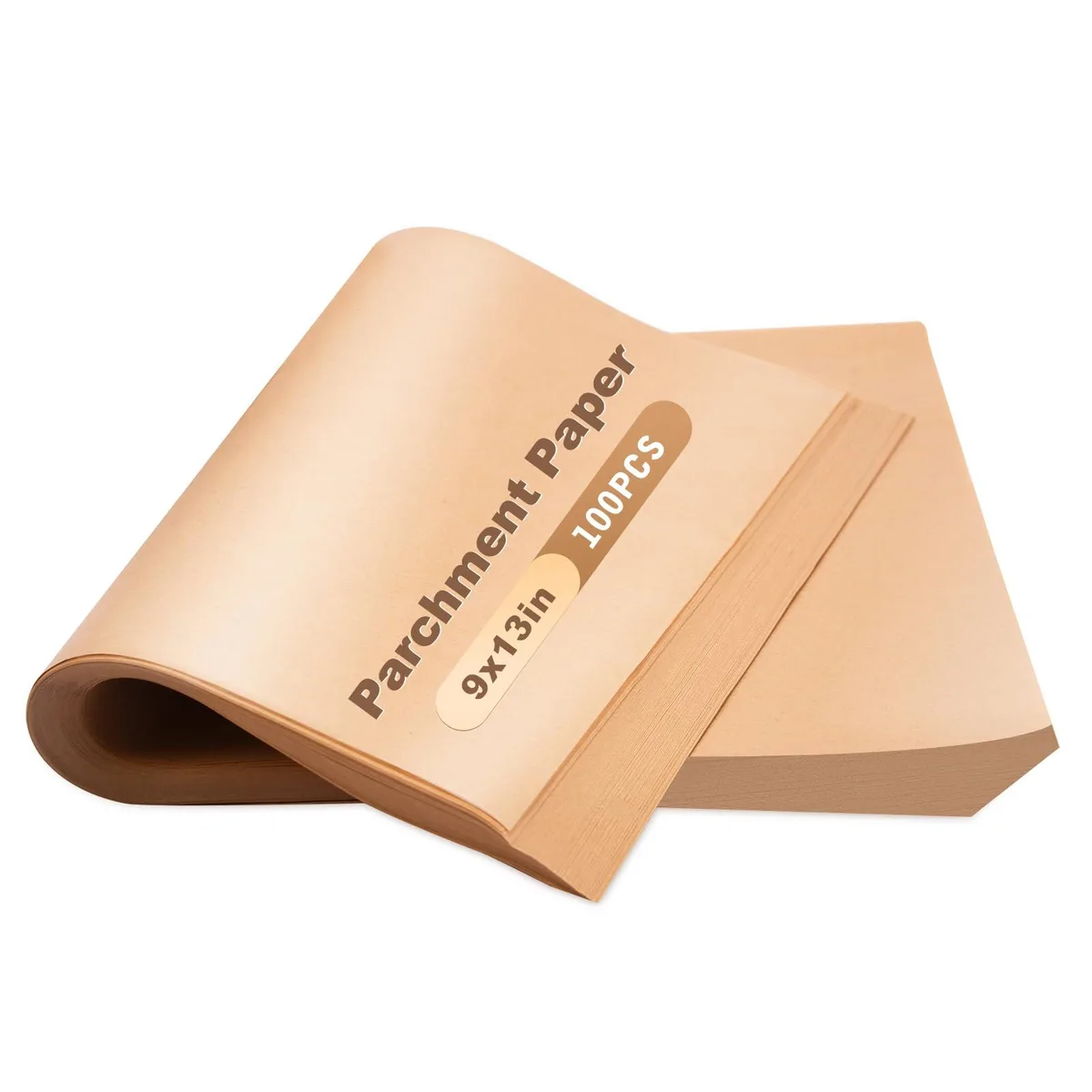 Stack of 100 unbleached parchment sheets 23cm by 33cm