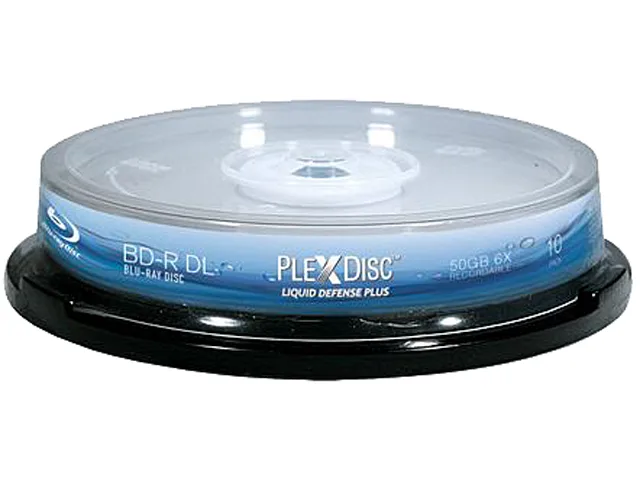 PlexDisc Inc. PlexDisc Inc. 645-C12 50GB 6X BD-R DL Inkjet Printable 10 Packs dvd media — product photo