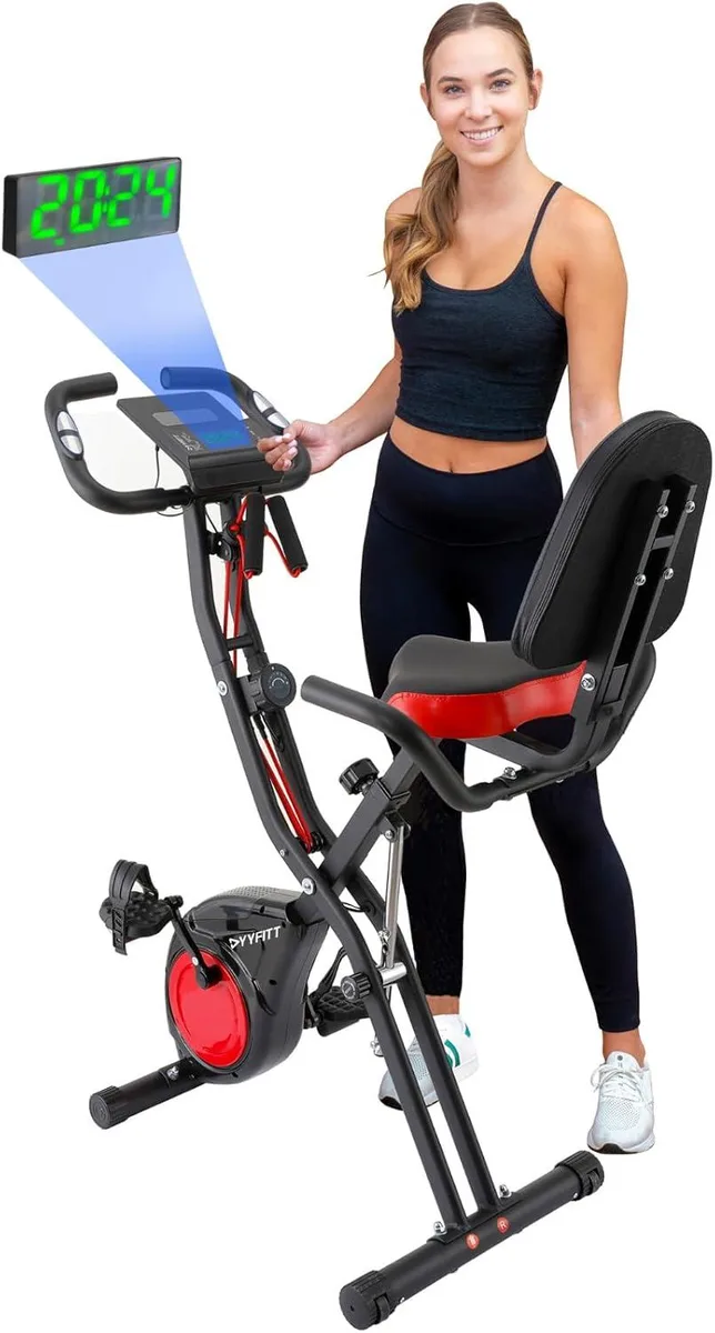 TAURKENAM TAURKENAM 3-in-1 Folding Exercise Bike 16-Level Magnetic Resistance — product photo