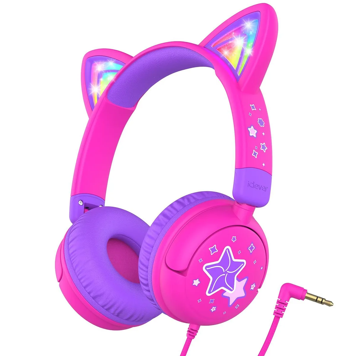 Cleer Meow Lollipop HS25 Cat Ear Headphones Hot Pink — product photo