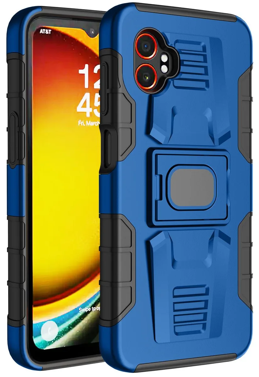 Nakedcellphone Nakedcellphone Ring Grip Case with Stand Blue for Samsung Galaxy XCover 7 Pro — product photo